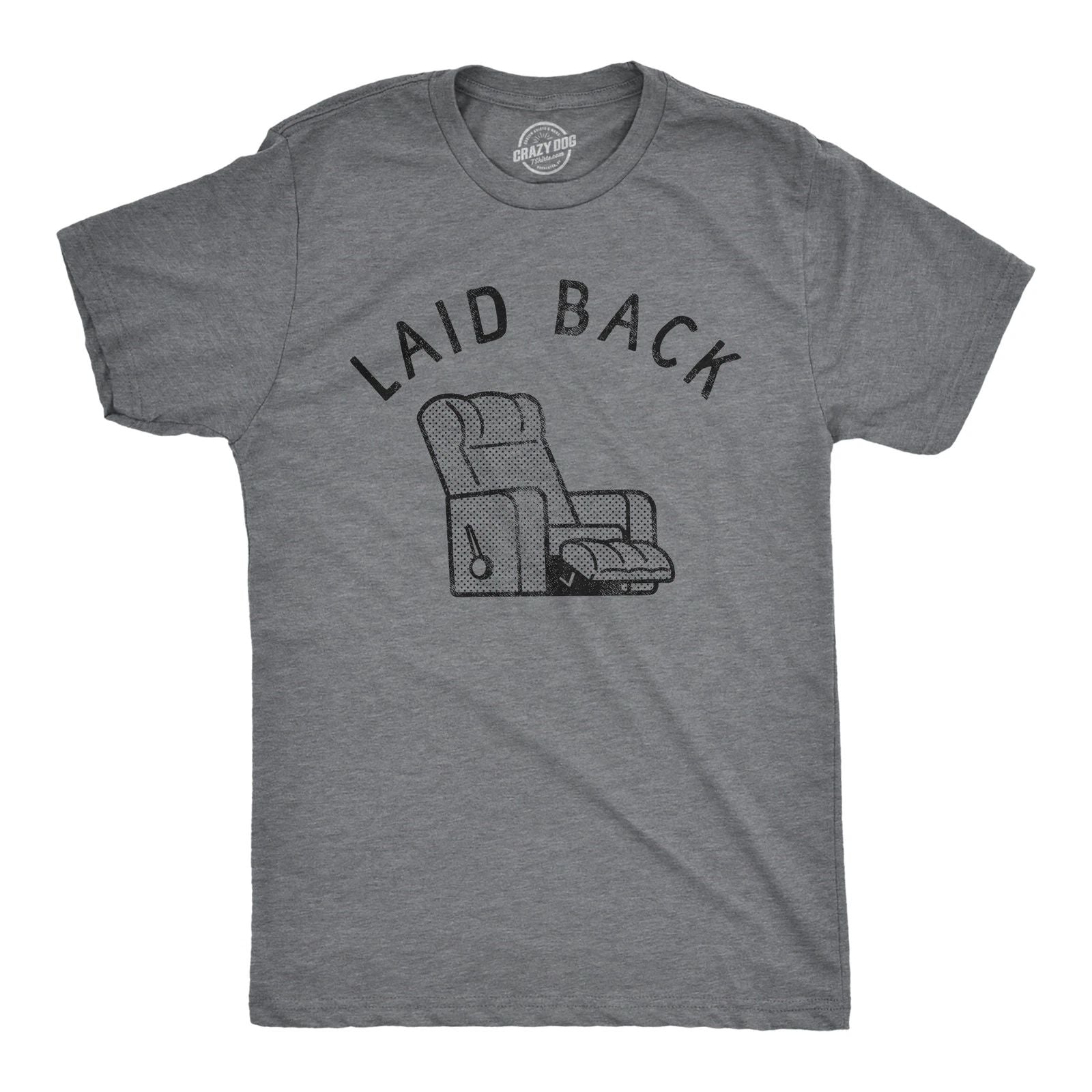 Mens Laid Back T Shirt Funny Sarcastic Recliner Chair Graphic Novelty Tee for