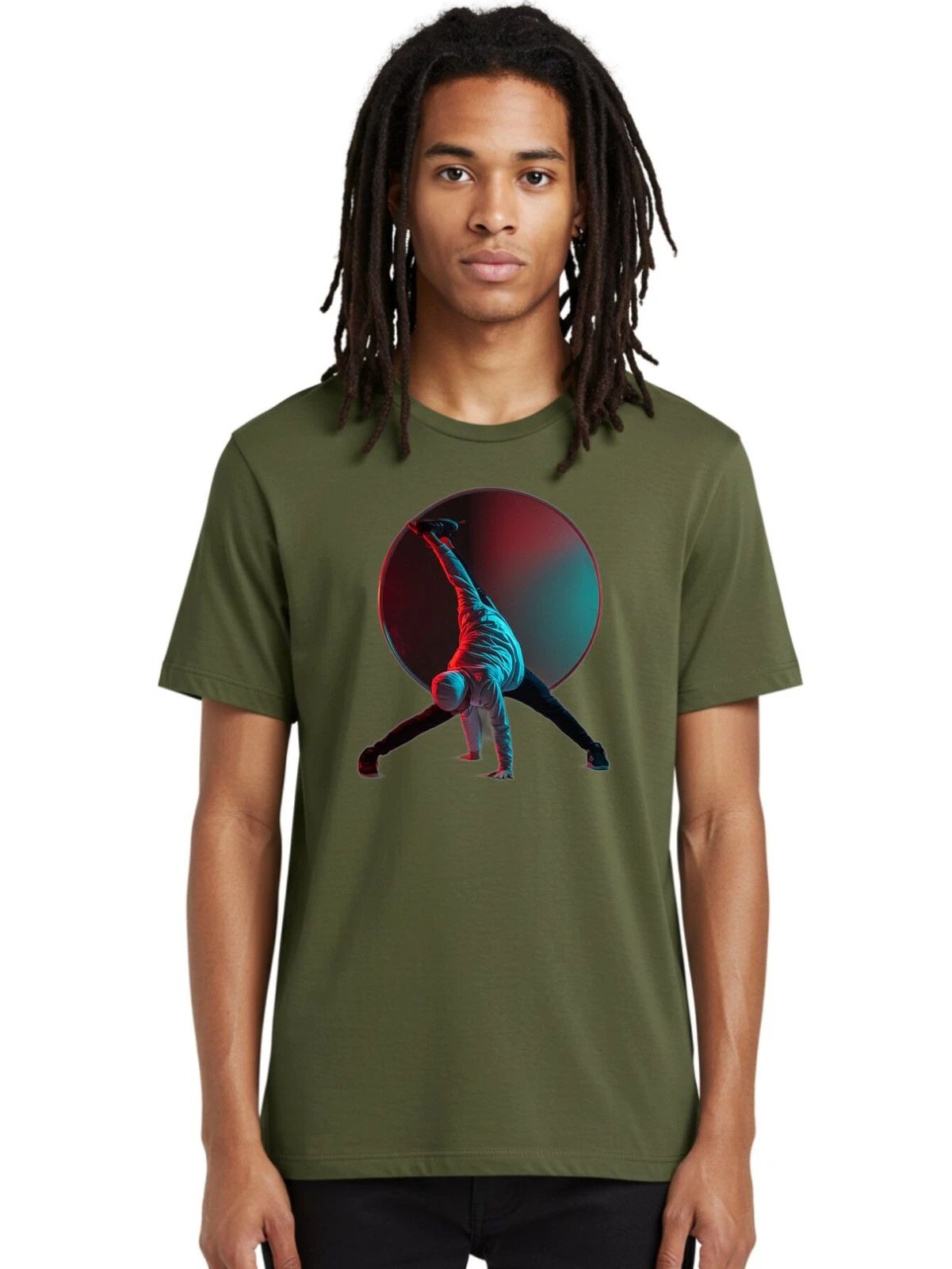 Person-Doing-Yoga-Pose Mens Graphic Tee, 100% Cotton, Casual Summer Wear