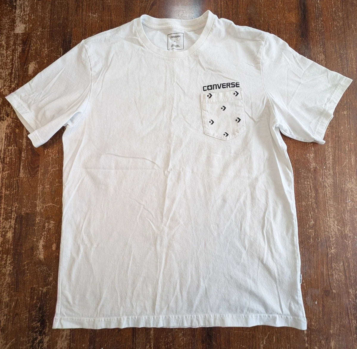 Converse T-shirt Unisex Simple Relaxed Everyday Casual Logo 100% Cotton Used XL