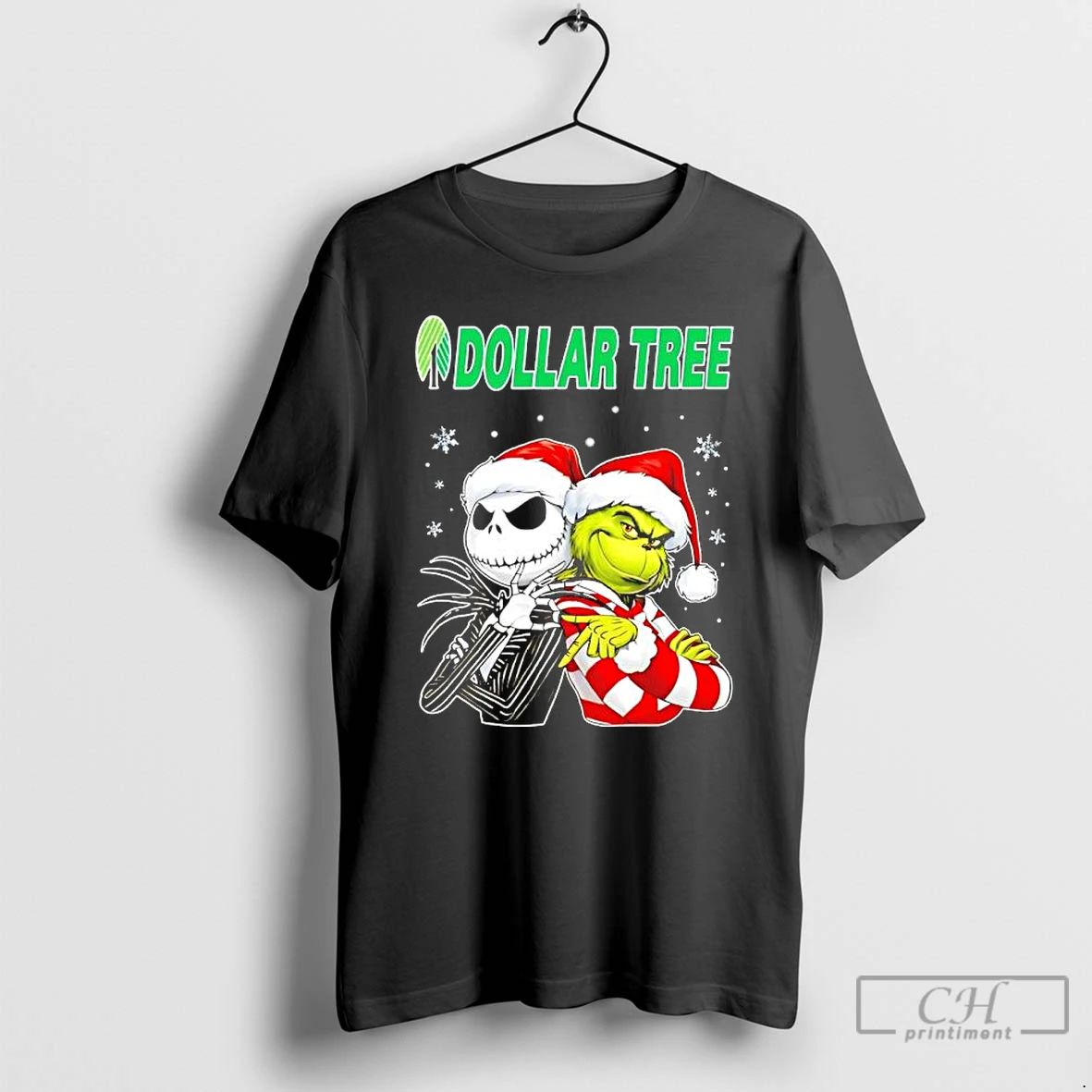 Classic Dollar Tree X Jack Skellington And Grinch Six Seven Merry Christmas T Shirts