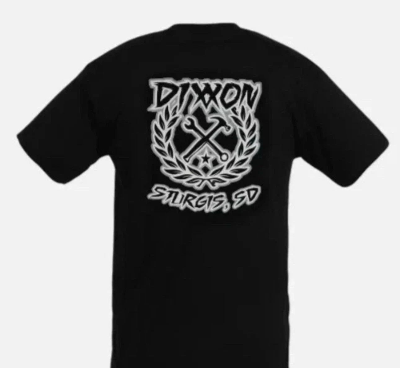 Dixxon Mens Black Sturgis White Crest Graphic Tee Shirt NWT Biker Harley Size XL