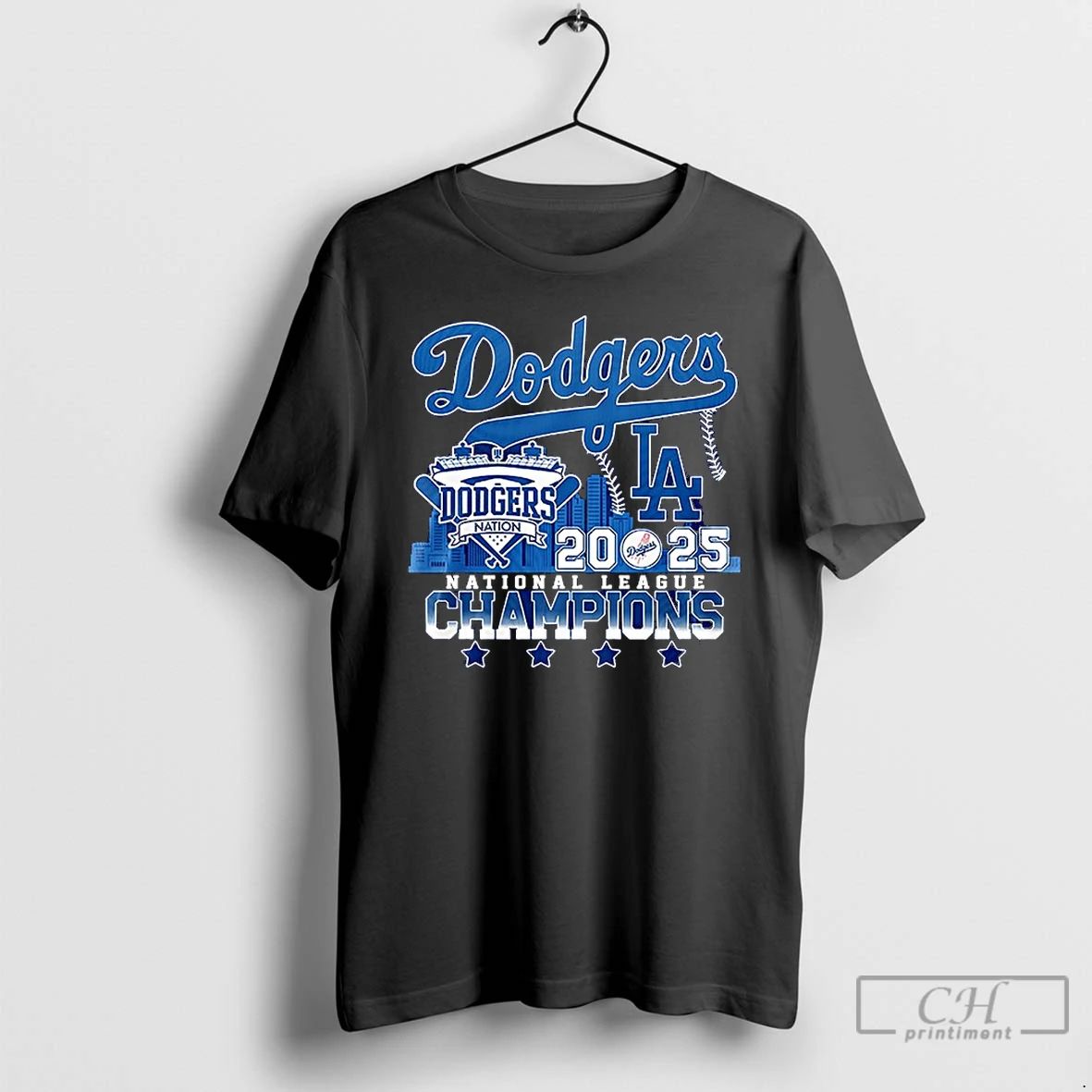 Classic Dodgers Nation La Dodgers 2025 National League Champions T Shirts