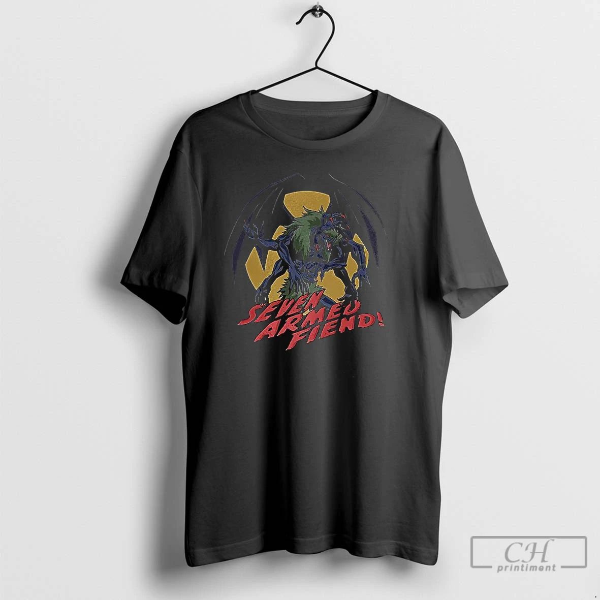 Classic Seven Armed Fiend Halloween T Shirts