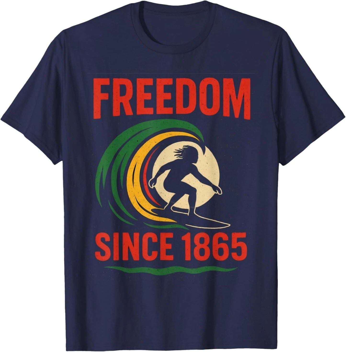 Juneteenth Is My Independence Day Surf Style Cool Fan Unisex T-Shirt