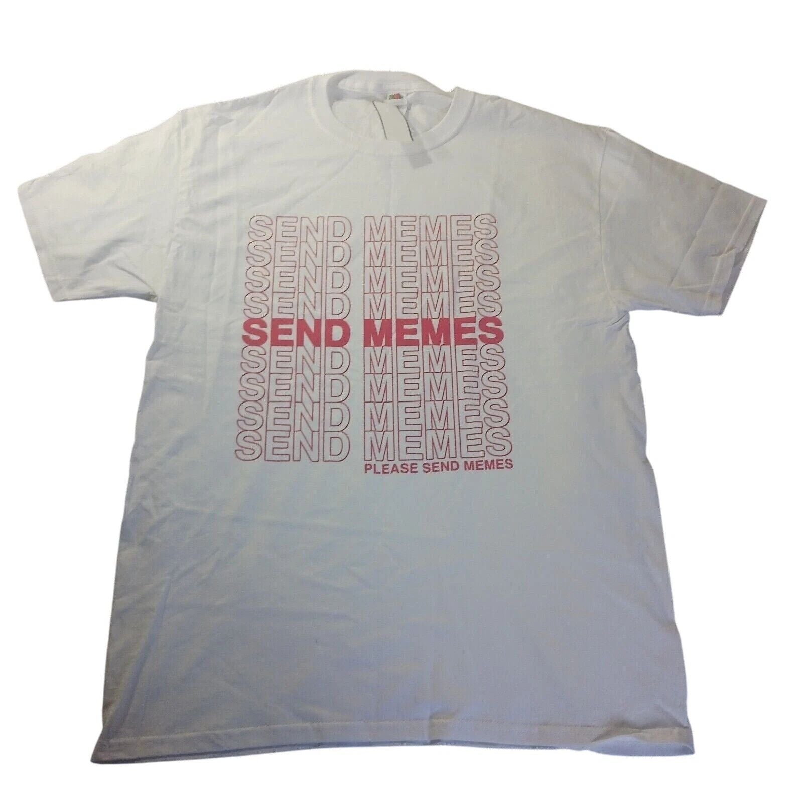Send Memes Graphic Tee Unisex S NWT Funny Internet Shirt Minimalist Streetwear