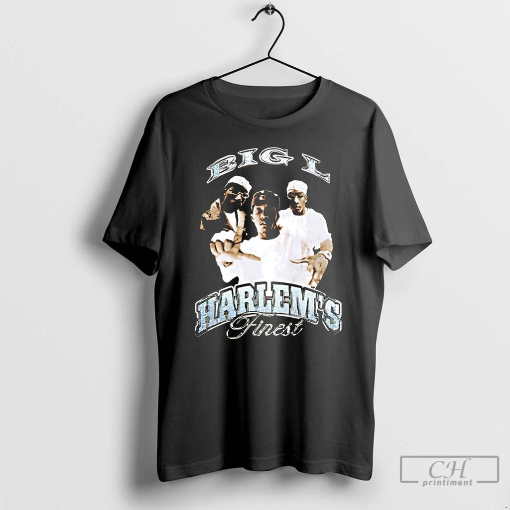 Classic Big L Harlems Finest Graphic T Shirts