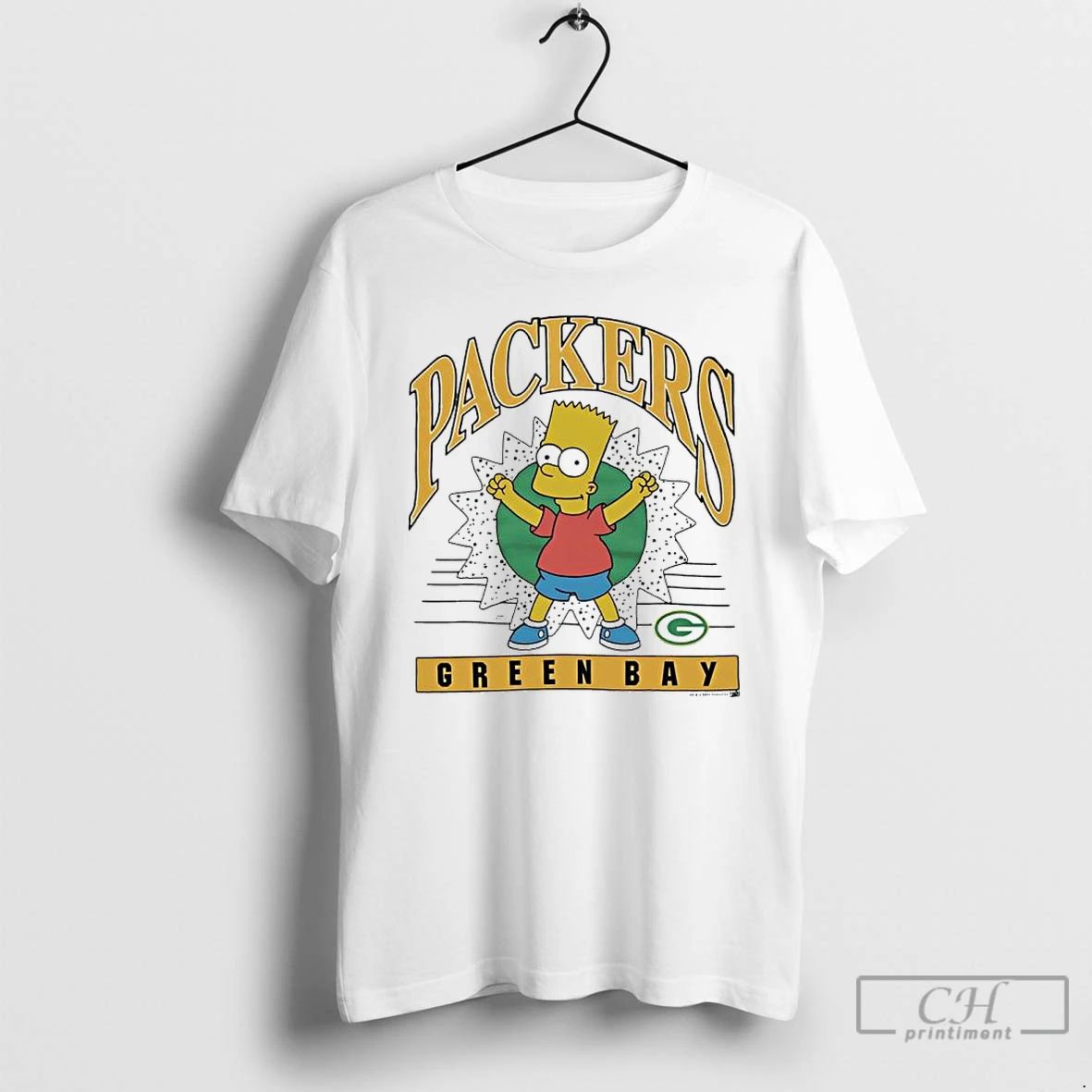 Premium Bart Simpson X Green Bay Packers Graphic T Shirts