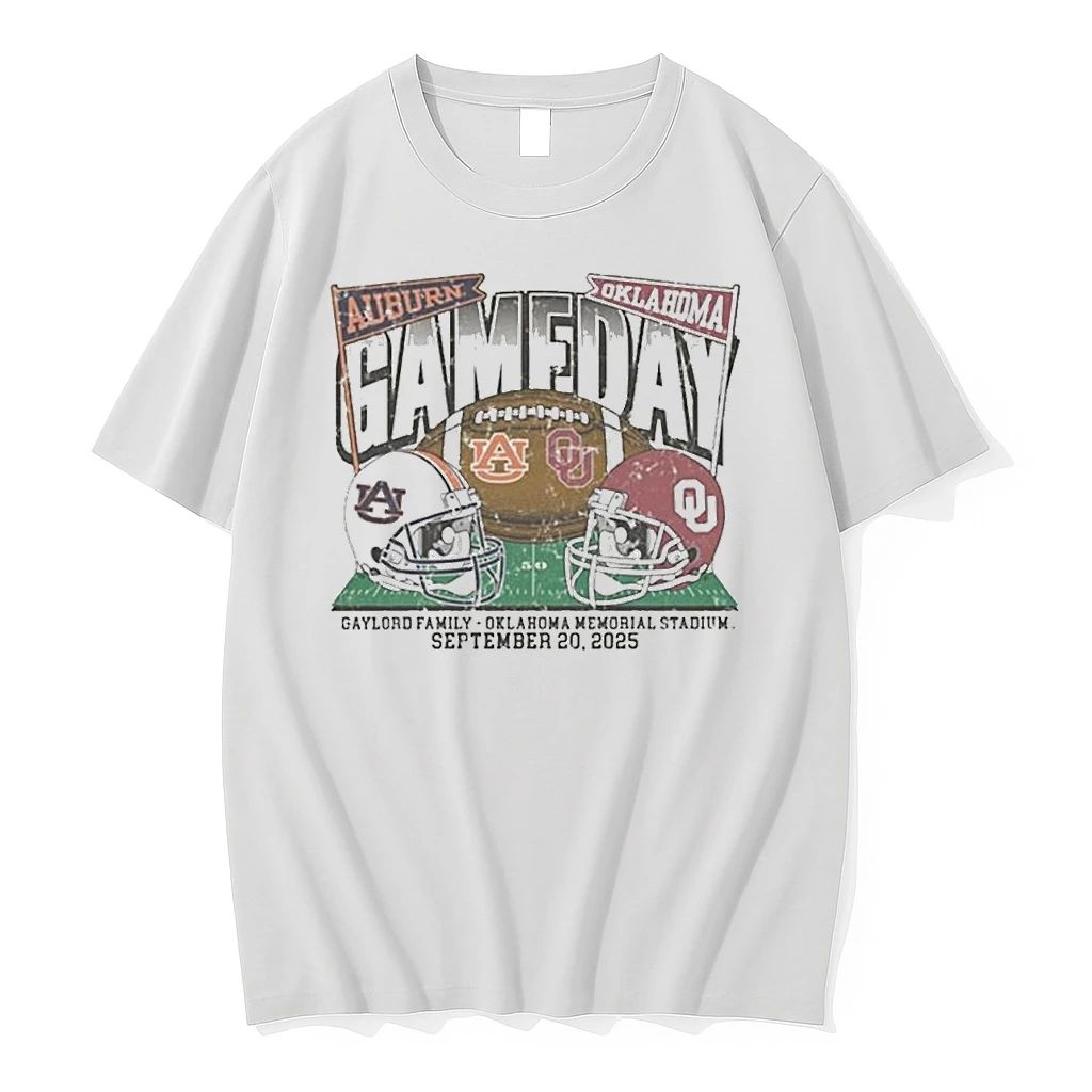 Gameday Football 2025 Oklahoma Sooners Vs Auburn Tigers Matchup Tshirts Sweater
