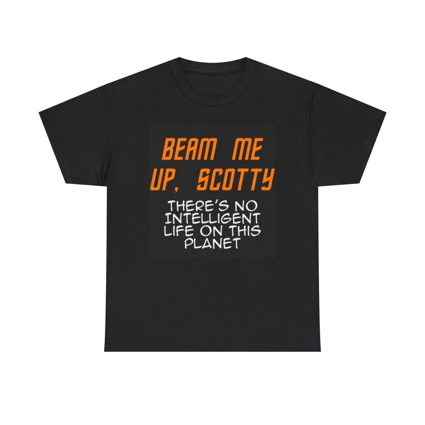 Beam Me Up Scotty Funny Retro Sci-Fi Quote Graphic T-Shirt