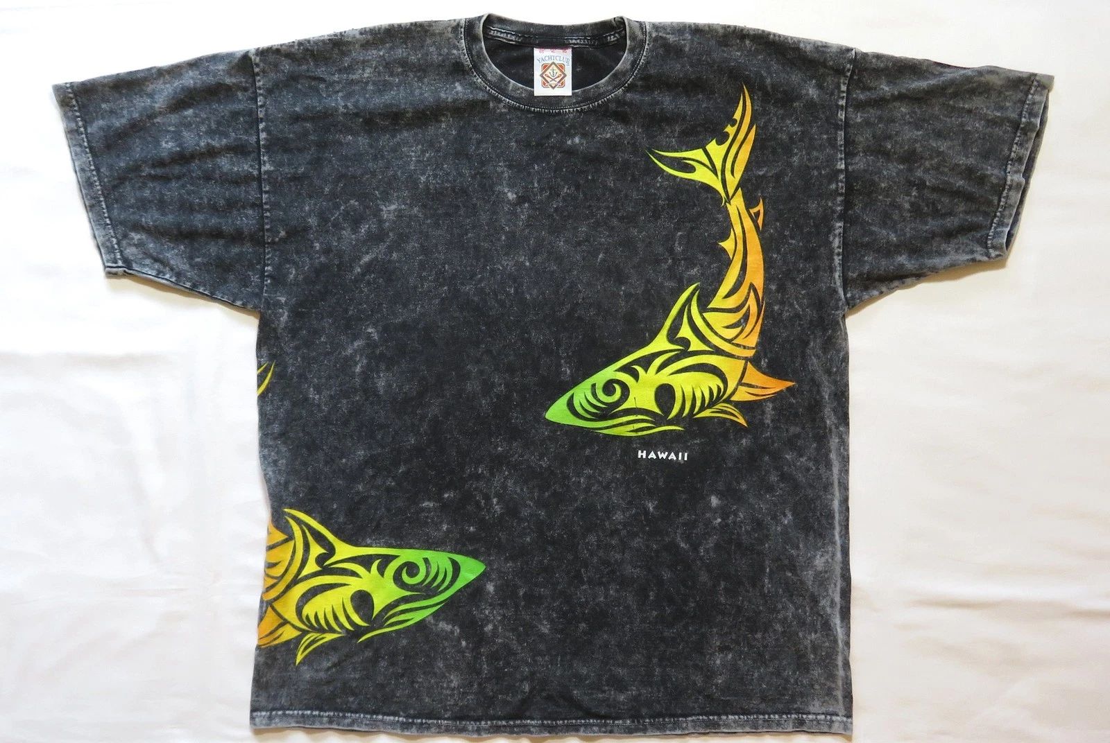 Hawaii Vintage T Shirt 2000's Y2K Tribal Shark Art Nature Surf Dye XL