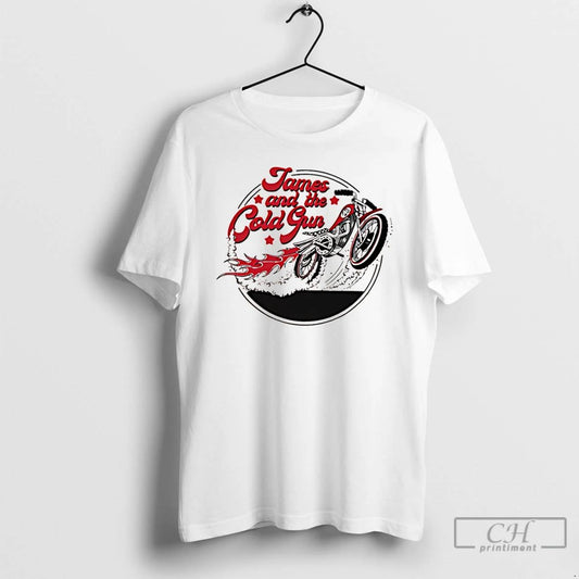 Classic James And The Cold Gun Motorcycle Logo T Shirts