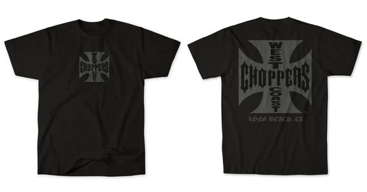 West Coast Choppers OG Classic Reprint Tee Solid Black Mens Streetwear Tee S-5XL