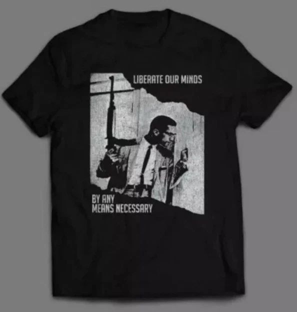 Malcolm X t shirt, art-graphic-full-HOT hot shirt, Size S-5XL