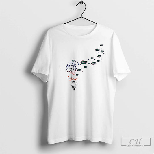 Classic Dandelion Flower Florida Gators Football Logo T Shirts