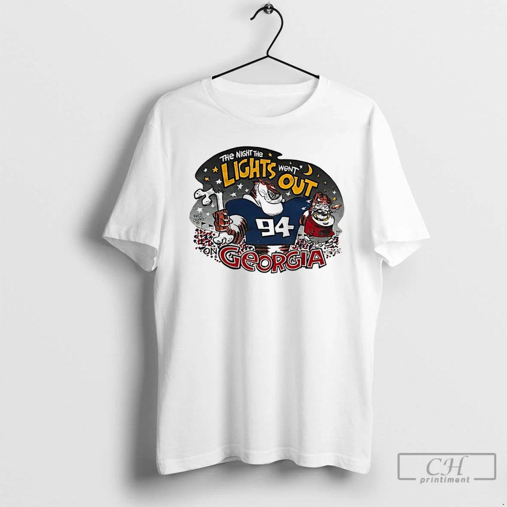 Premium Auburn Tigers Beat Georgia Bulldogs The Night The Lights Went Out Mascot Cartoon