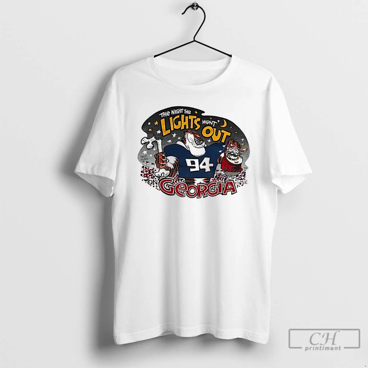 Premium Auburn Tigers Beat Georgia Bulldogs The Night The Lights Went Out Mascot Cartoon