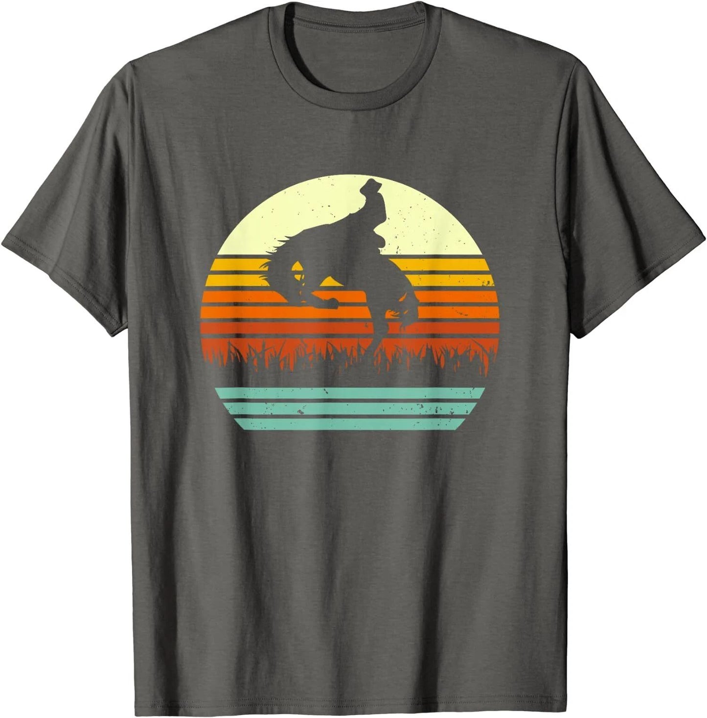 Rodeo Bucking Bronco Horse Retro Style Funny Gift Unisex T-Shirt