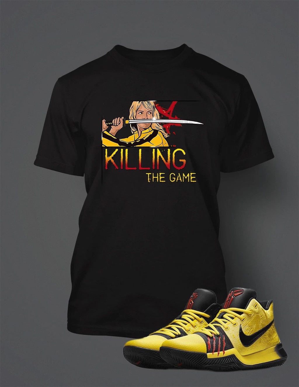 Sneaker T Shirt To Match KYRIE 3 BRUCE LEE Mens Killing The Game Graphic T