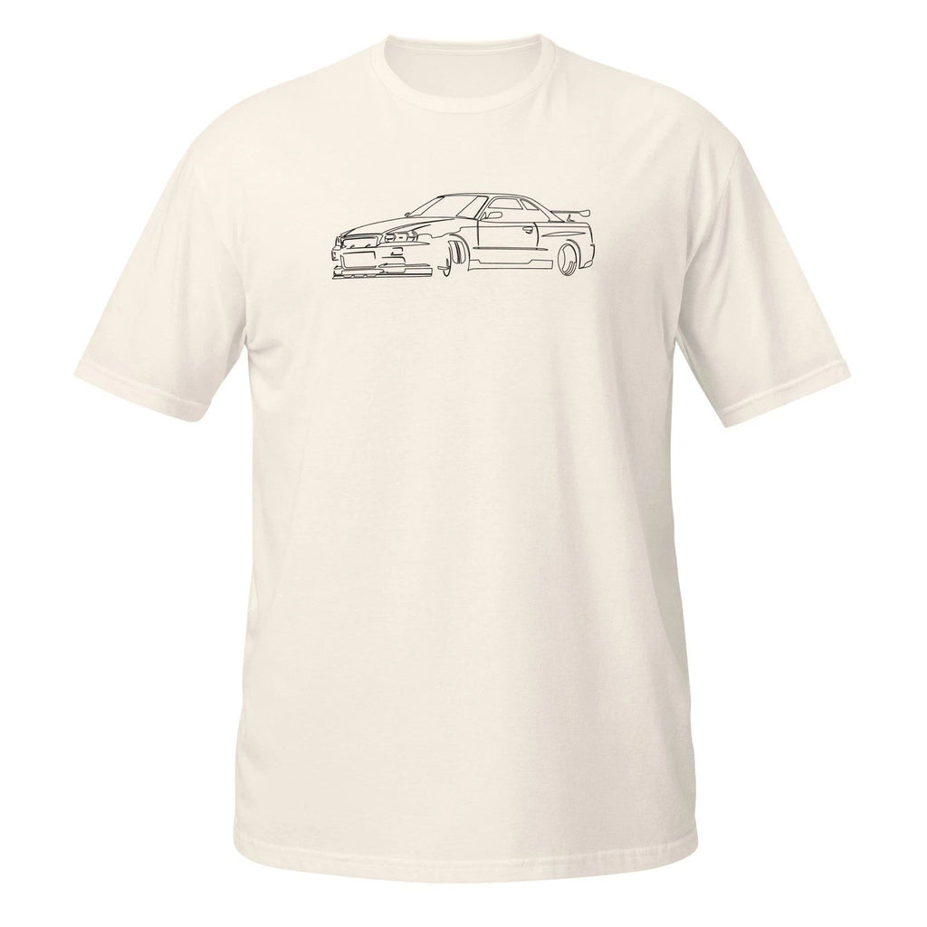 Comfy T-Shirt For Nissan R34 GT-R Car Lovers Birthday Gift Stylish Tee Shirt
