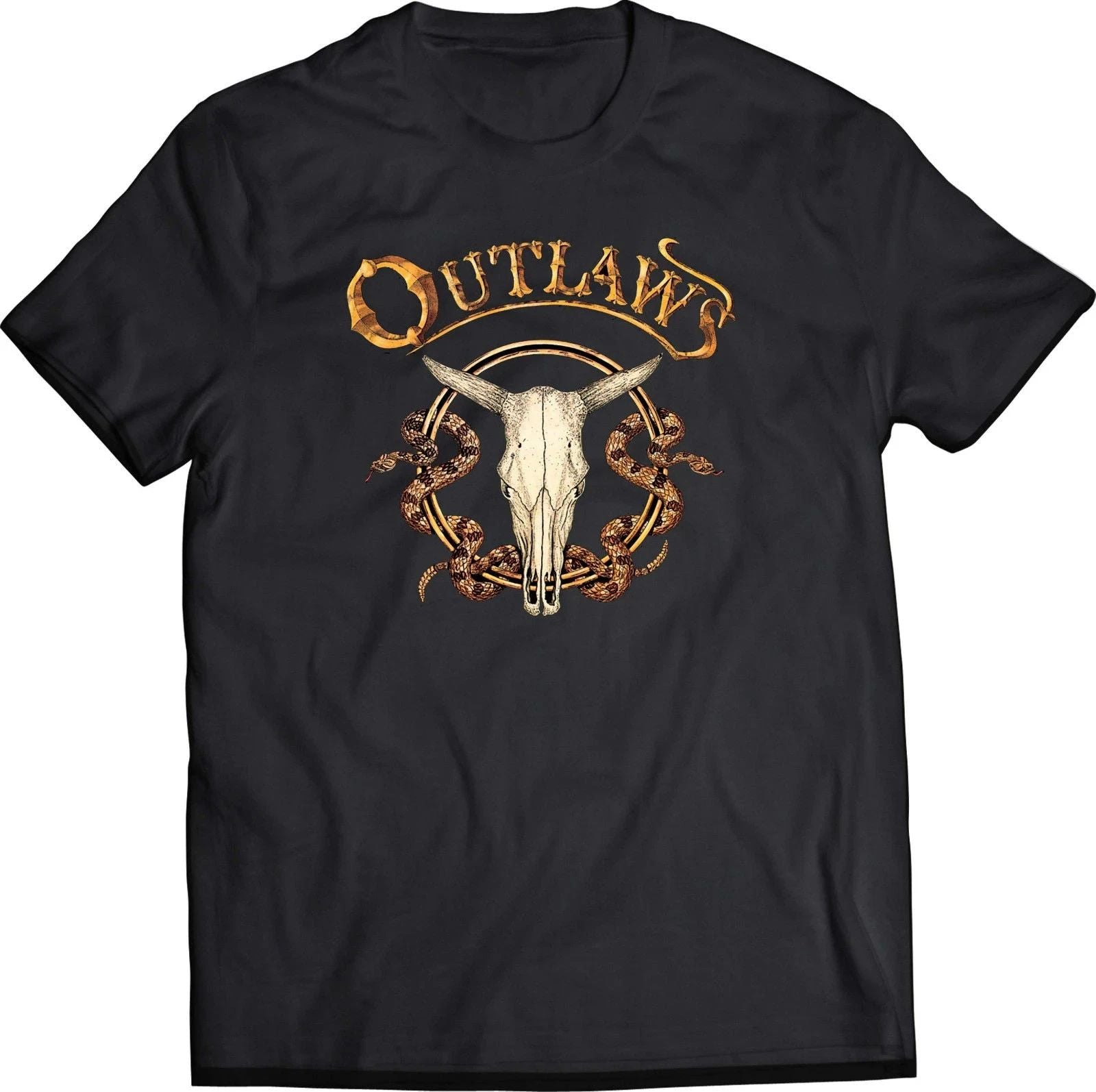 The Outlaws (band) Short Sleeve Cotton Black All Size Shirt QQ1038