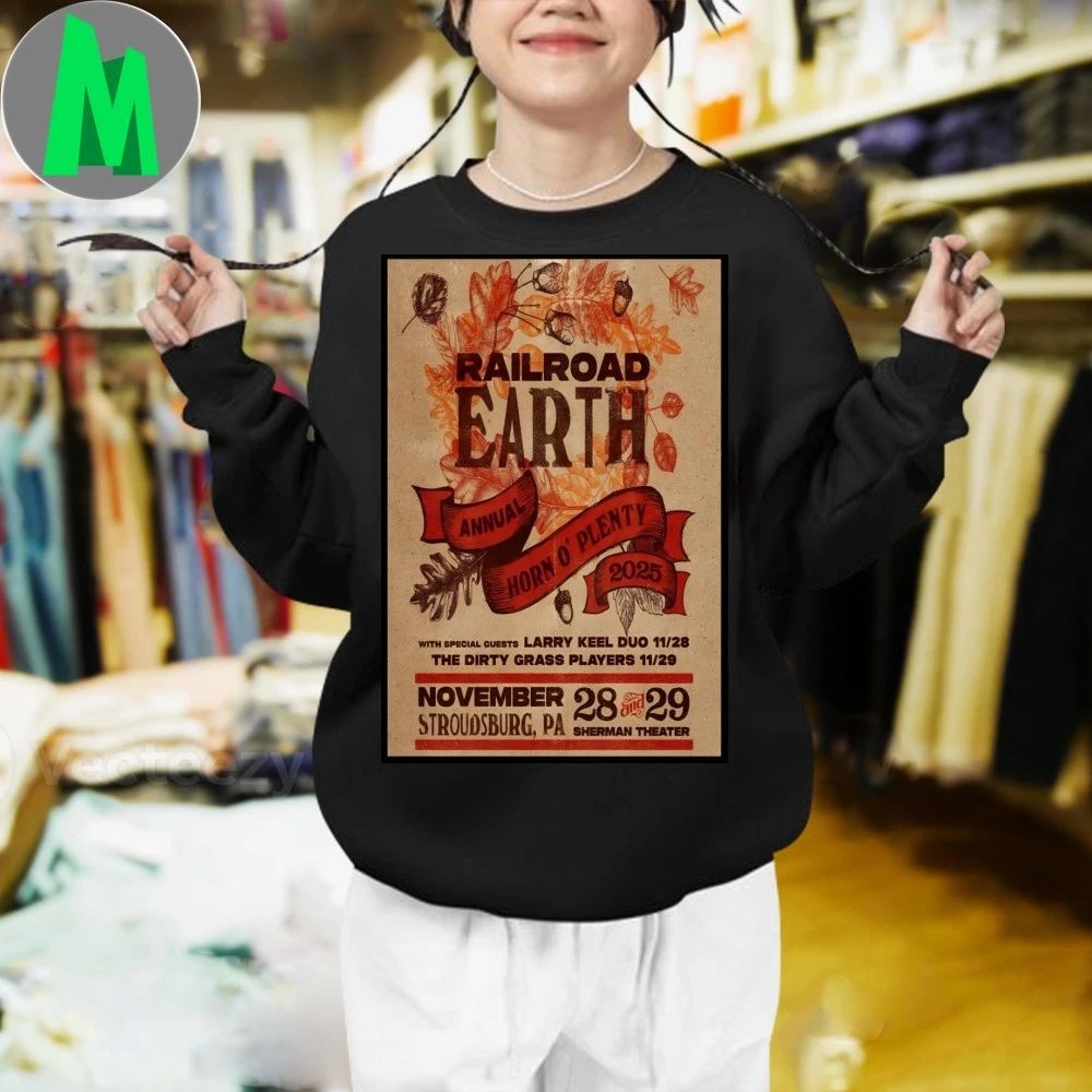 Railroad Earth Nov 28-29 2025 Stroudsburg Event Poster Shirt