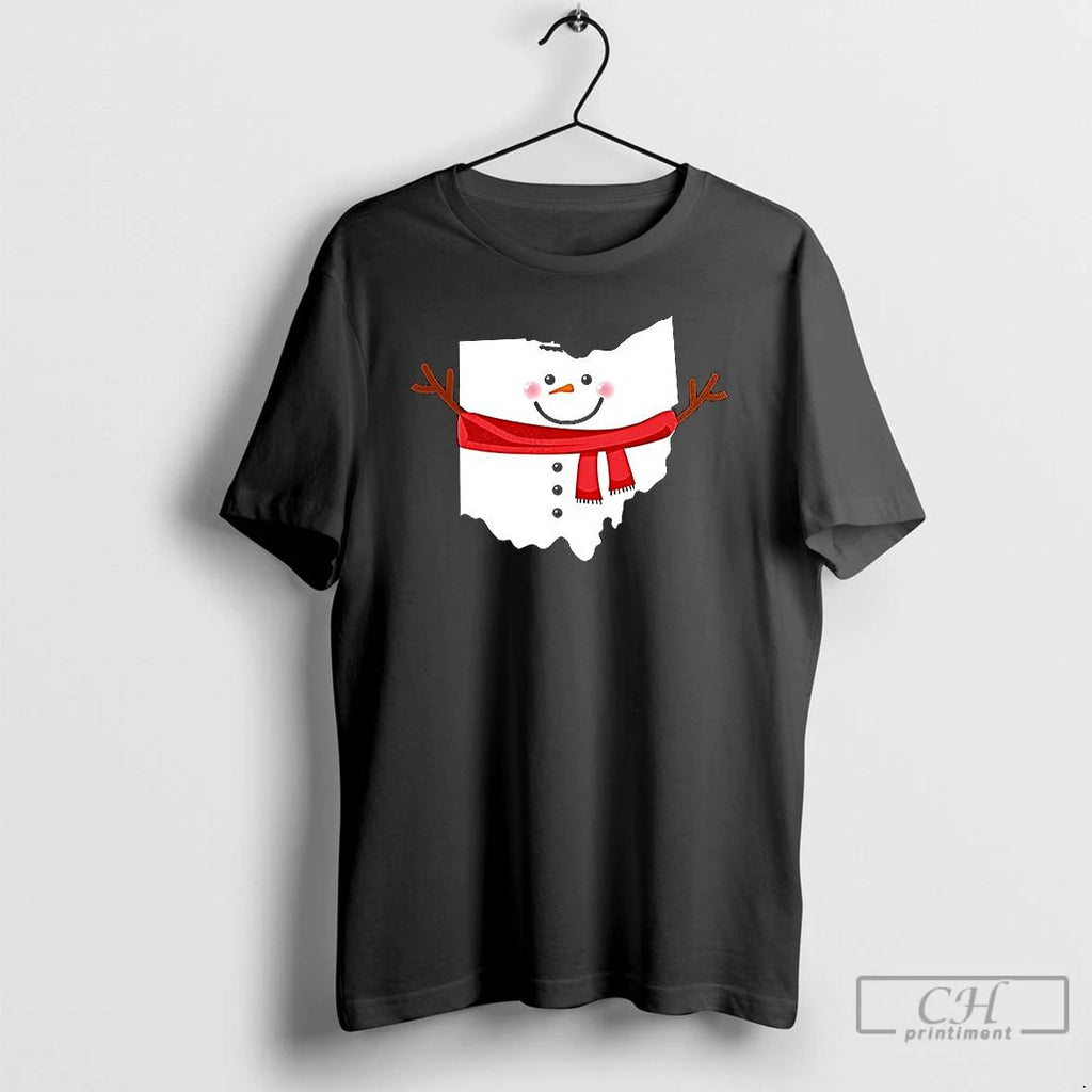 Premium Ohio Snowman Merry Christmas T Shirts