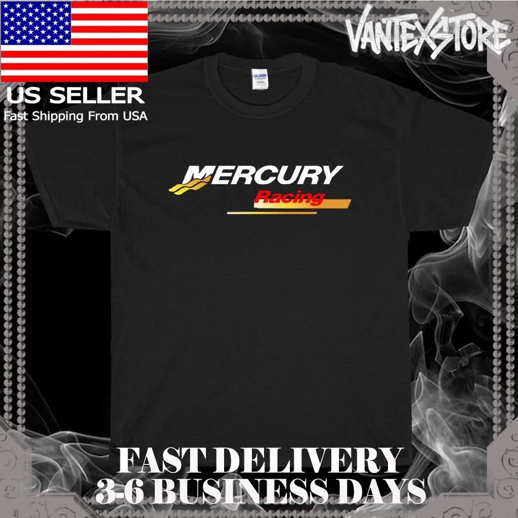 NEW SHIRT MERCURY RACING LOGO MEN'S T-SHIRT FUNNY AMERICAN USA SIZE S-5XL