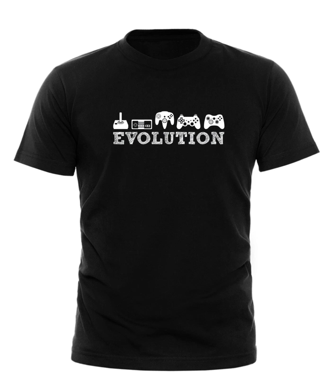 Gaming Evolution T-Shirt – Retro to Modern Game Controllers – Gamer Gift
