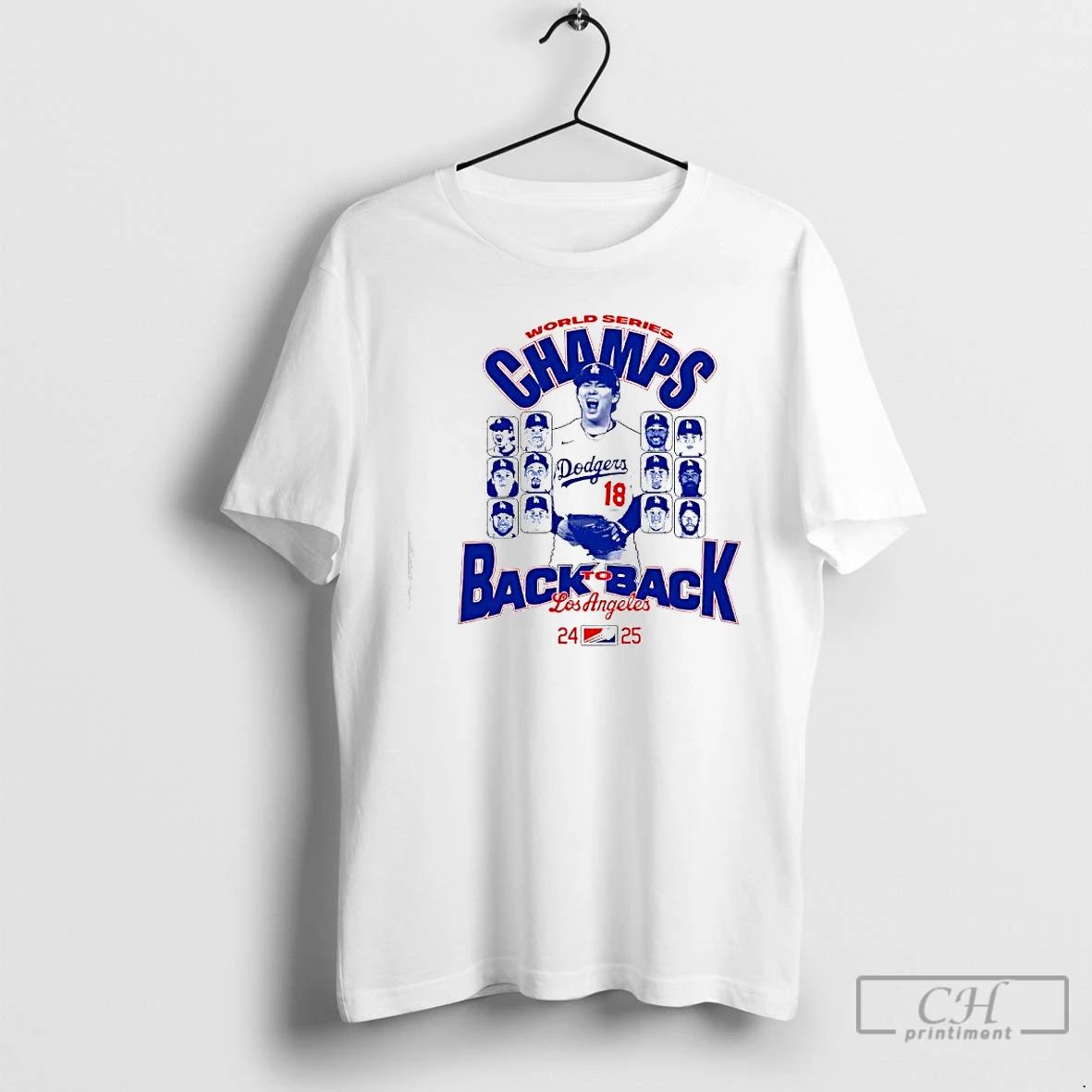 Premium World Series Champs Los Angeles Dodgers Back To Back Players T Shirts