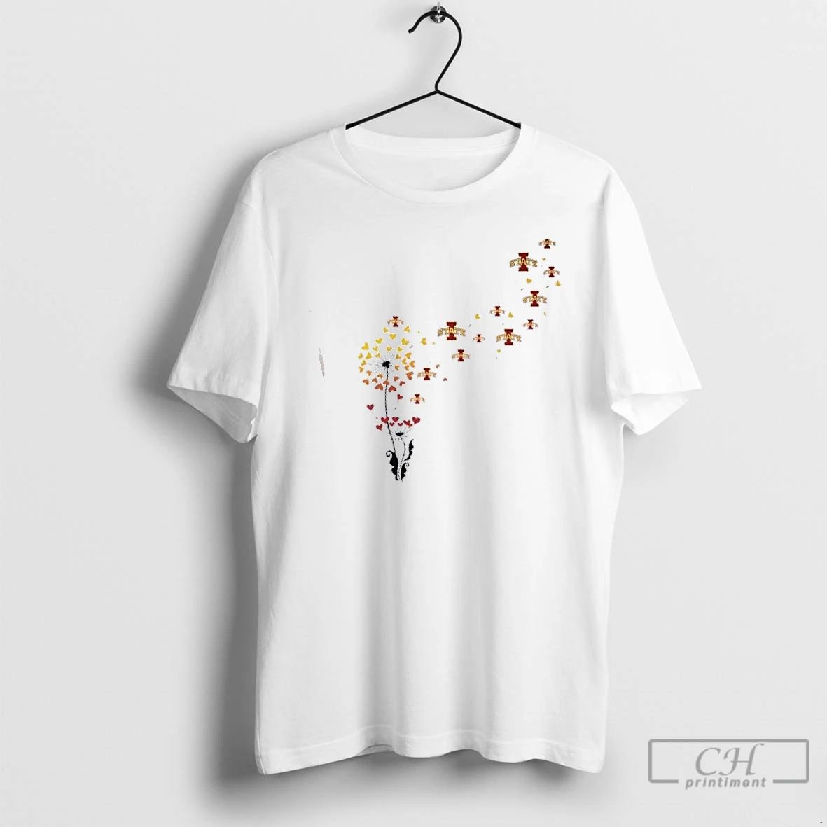 Classic Dandelion Flower Iowa State Cyclones Football Logo T Shirts