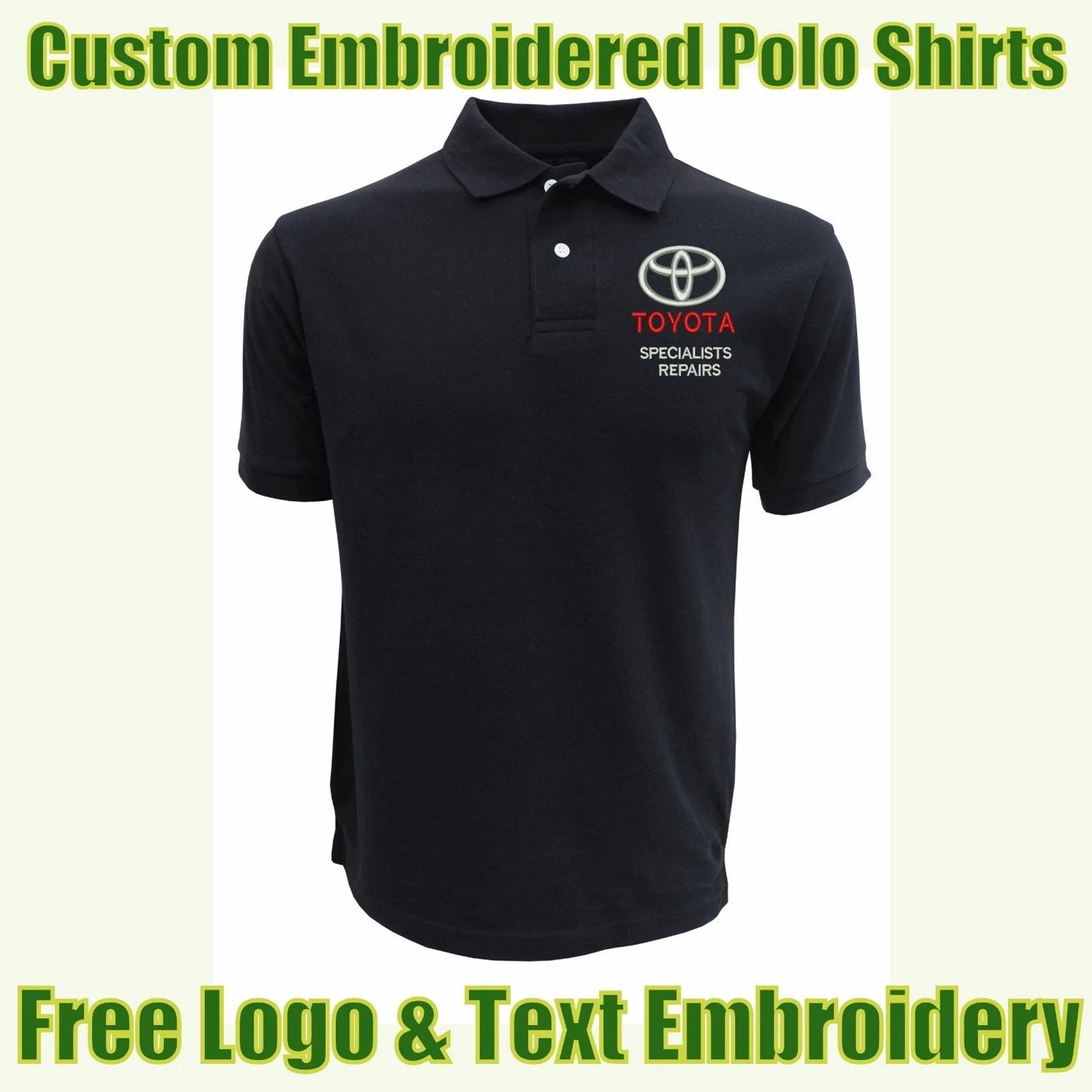 Custom Embroidered Auto Logo Polo Shirt | Automotive Workwear Uniform Gift