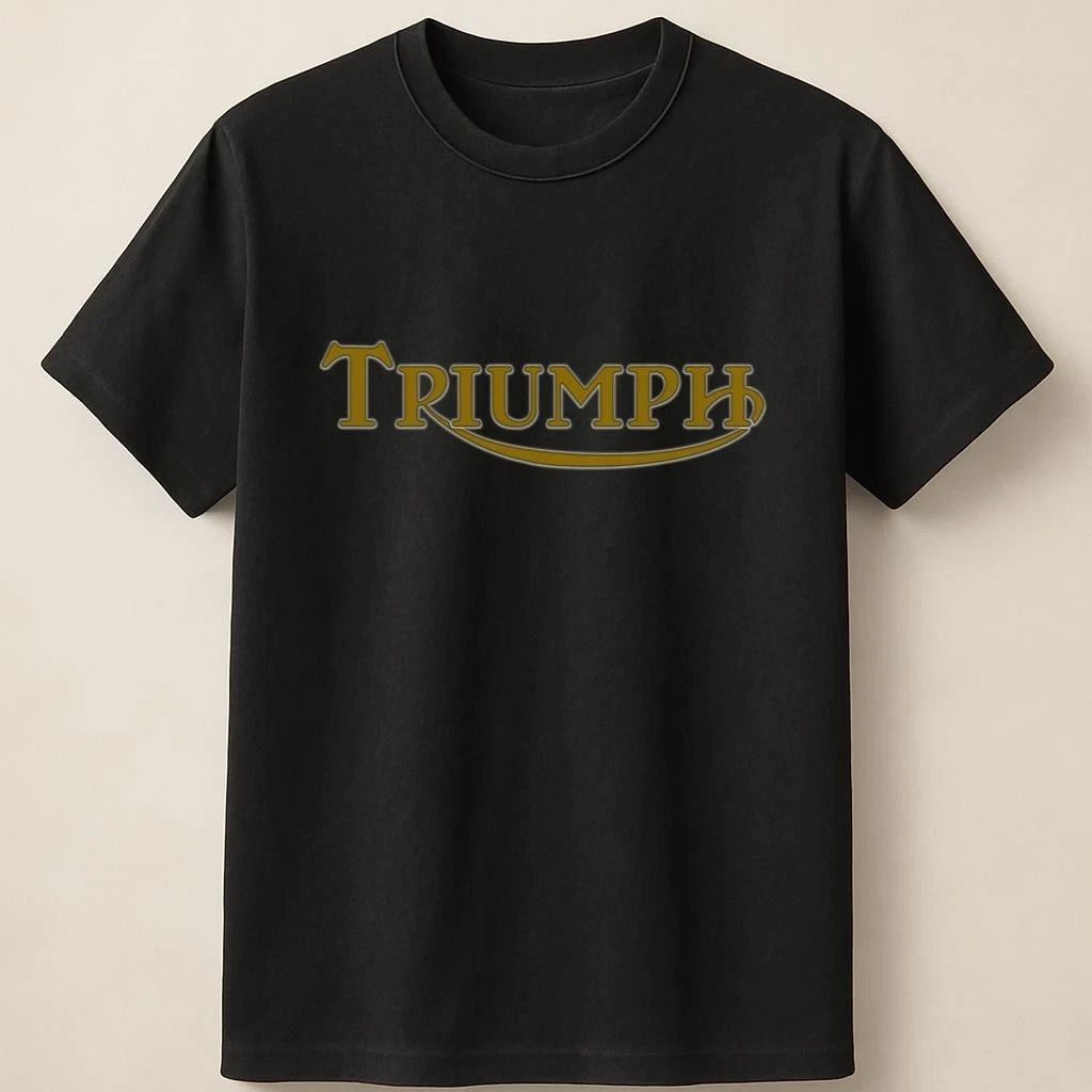 HOT!!Triumph Tee With Retro Gold Emblem Design Unisex T Shirt