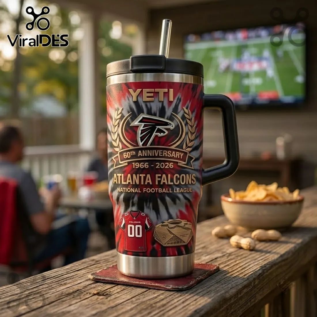 Atlanta Falcons 60th Anniversary YETI Tumbler 40oz