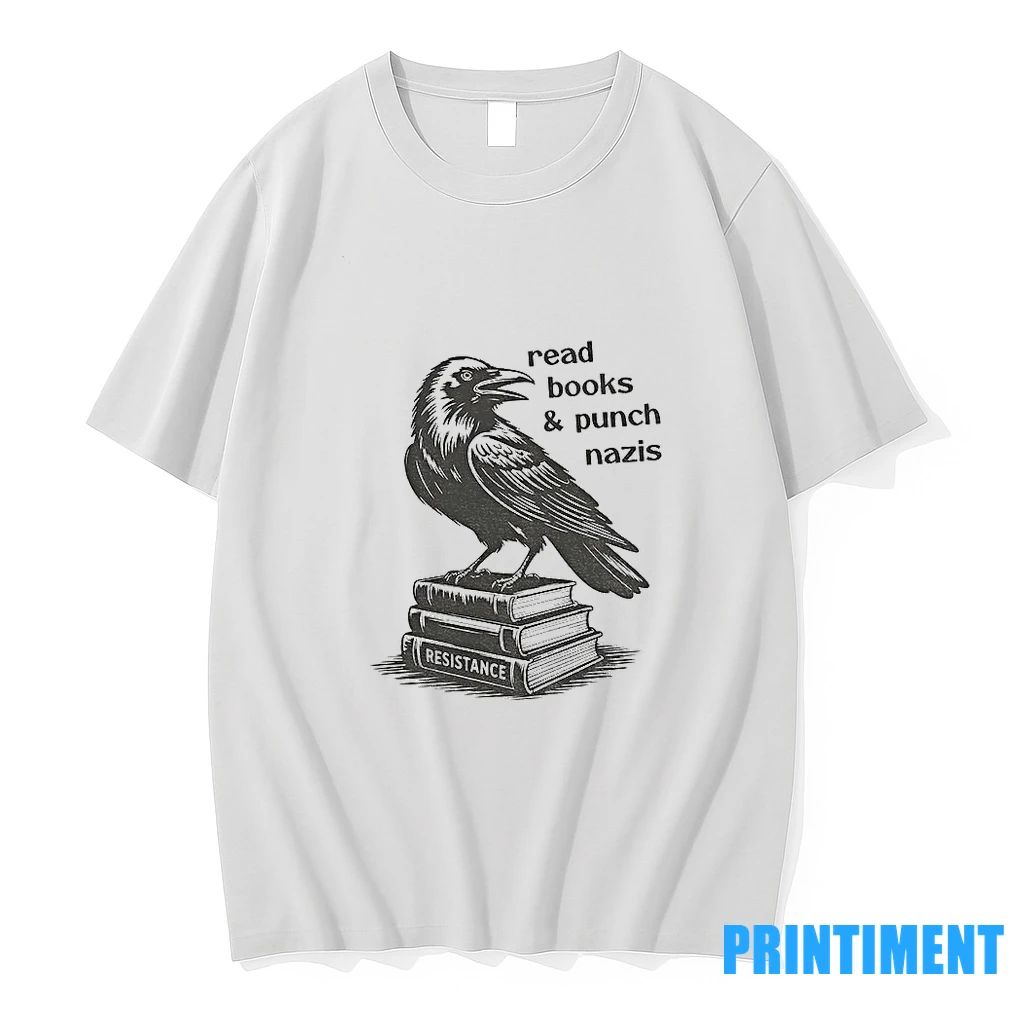 Raven Resistance Read Books And Punch Nazis Tshirts Sweater