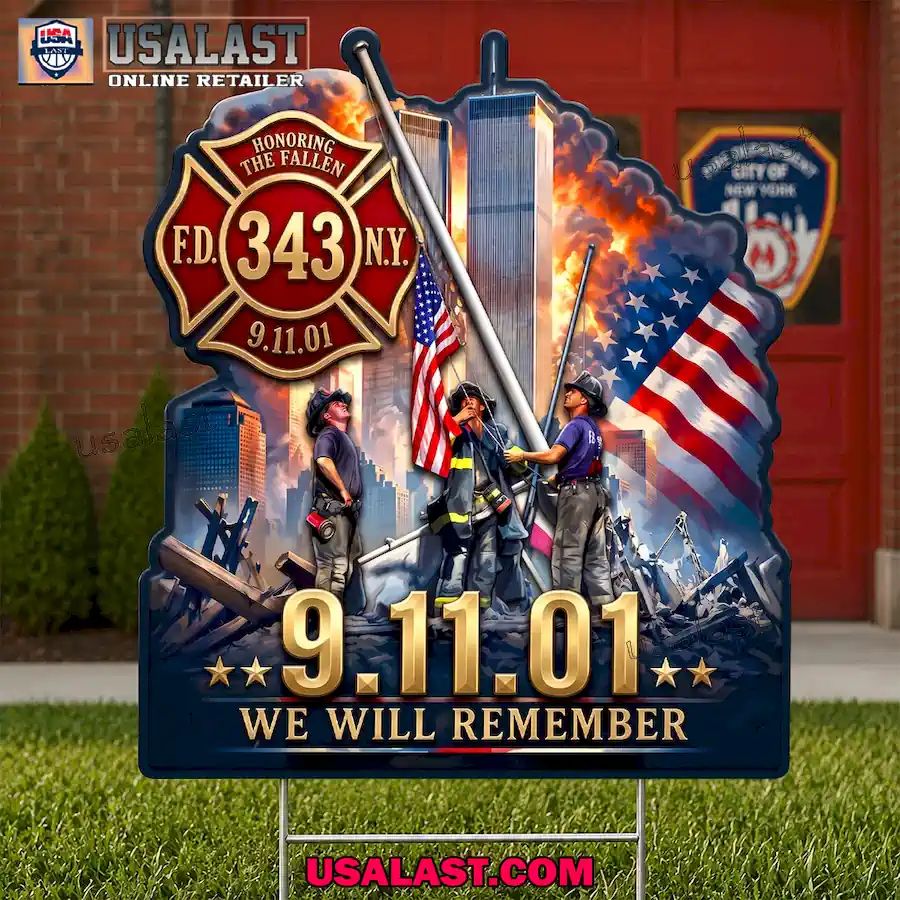 September-11 Pray For Fallen Firefighter Yard Sign