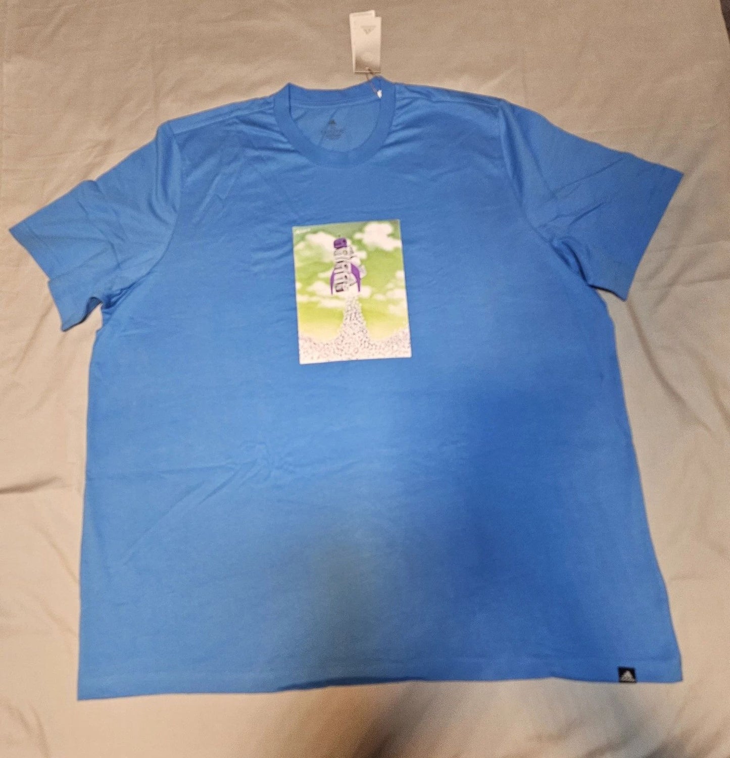 Adidas Mens T-Shirt Boost Rocket Graphic Tee Pulse Blue 3XL HK6760 New