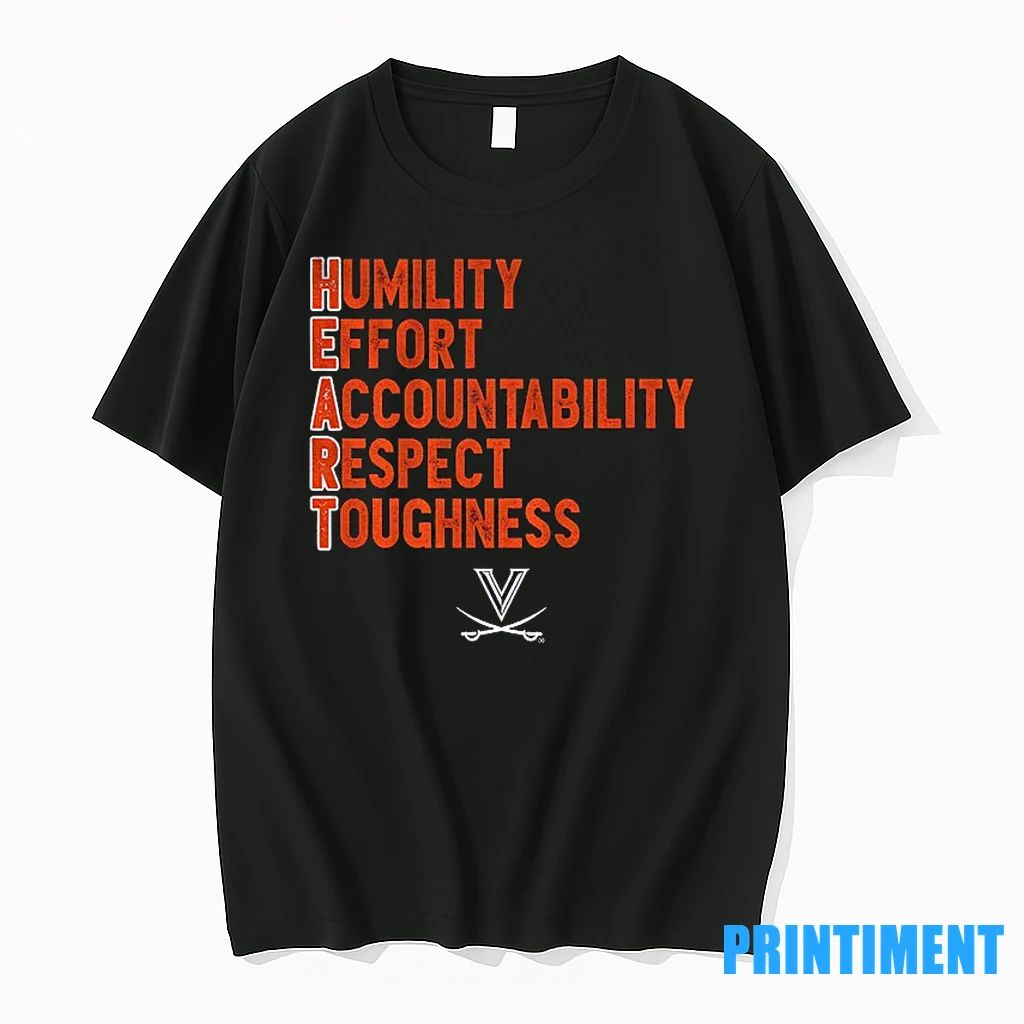 Virginia Cavaliers Football H E A R T Humility Effort Accountability Respect Toughness Tshirts Sweater