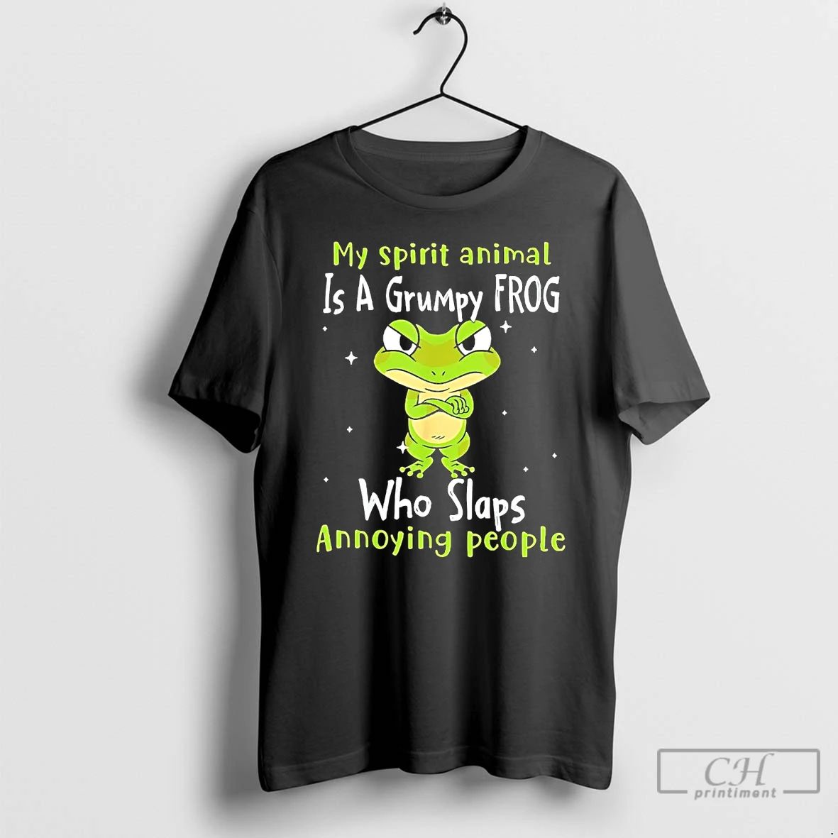 Premium My Spirit Animal Is A Grumpy Frog Who Slaps Annoying People T Shirts