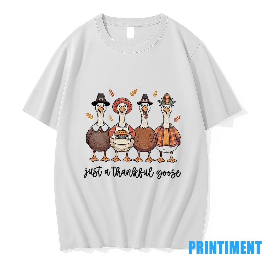 Just A Thankful Goose Thanksgiving 2025 Tshirts Sweater