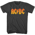 ACDC Vintage Orange Logo Men's T Shirt Metal Rock Band Album Concert Tour Merch