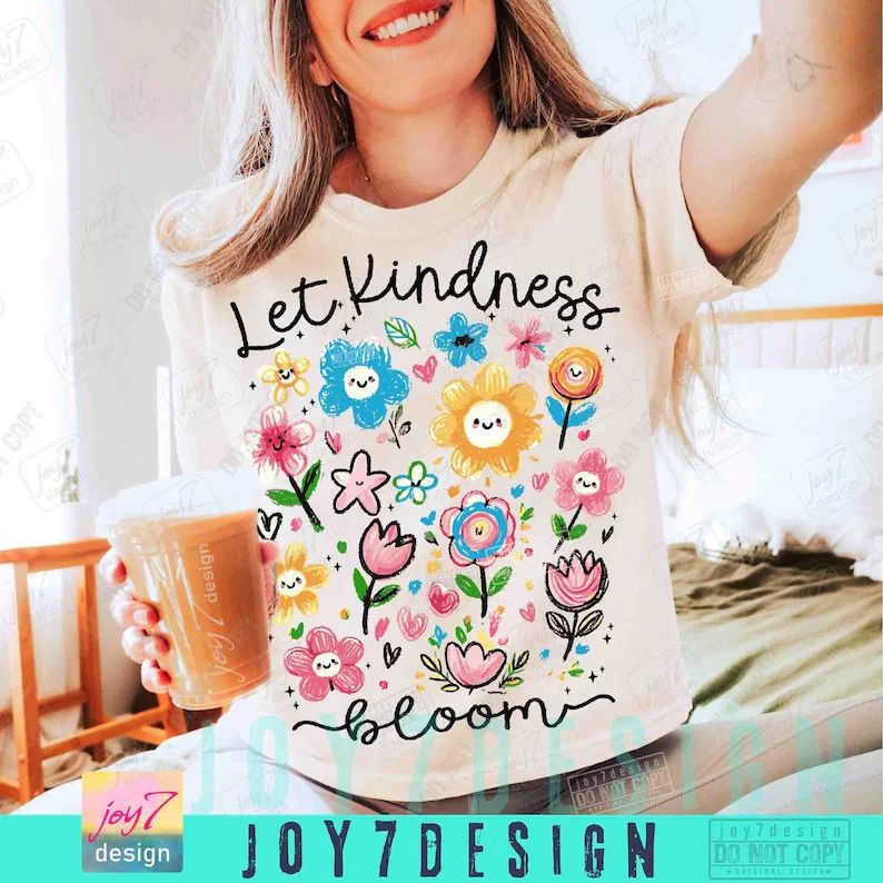 Let Kindness Bloom Boho Kindness T-Shirt Women's