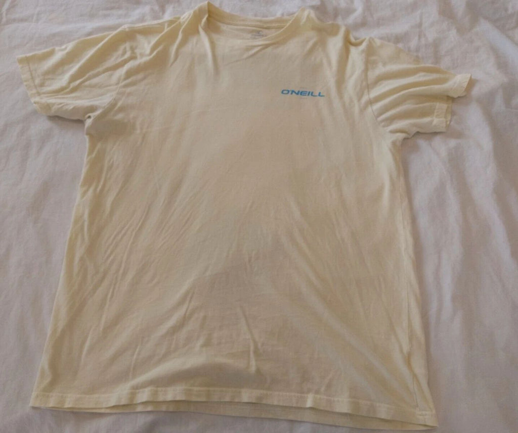 O'Neill Men's Size Large  T-Shirt Yellow Standard Fit Logo Surf Surfing