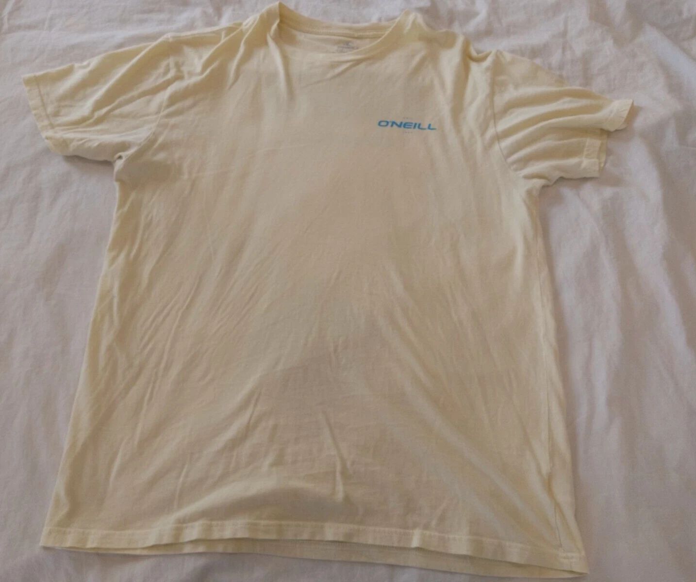 O'Neill Men's Size Large  T-Shirt Yellow Standard Fit Logo Surf Surfing