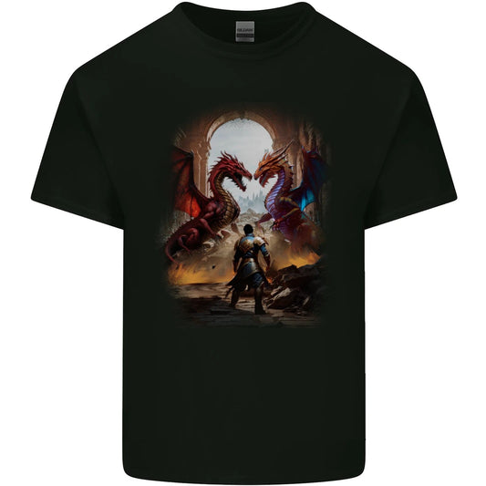 Fantasy Dragons Mens Cotton T-Shirt Tee Top