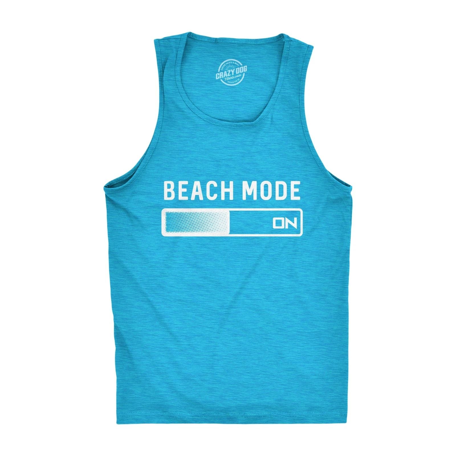 Mens Beach Mode Fitness Tank Funny Vacation Holiday Travel Summer Graphic