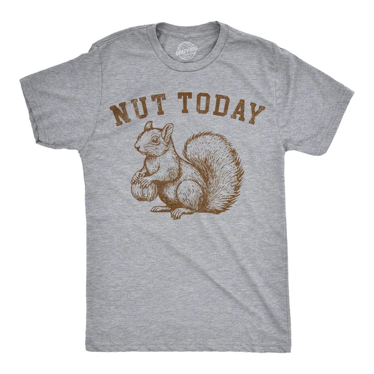Mens Funny T Shirts Nut Today Sarcastic Squirrel Graphic Novelty Tee for Men