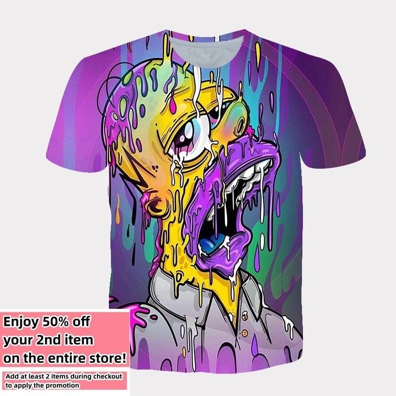 Funny The Simpsons T-Shirt Double-Sided Unisex Adult Size Large Medium Small
