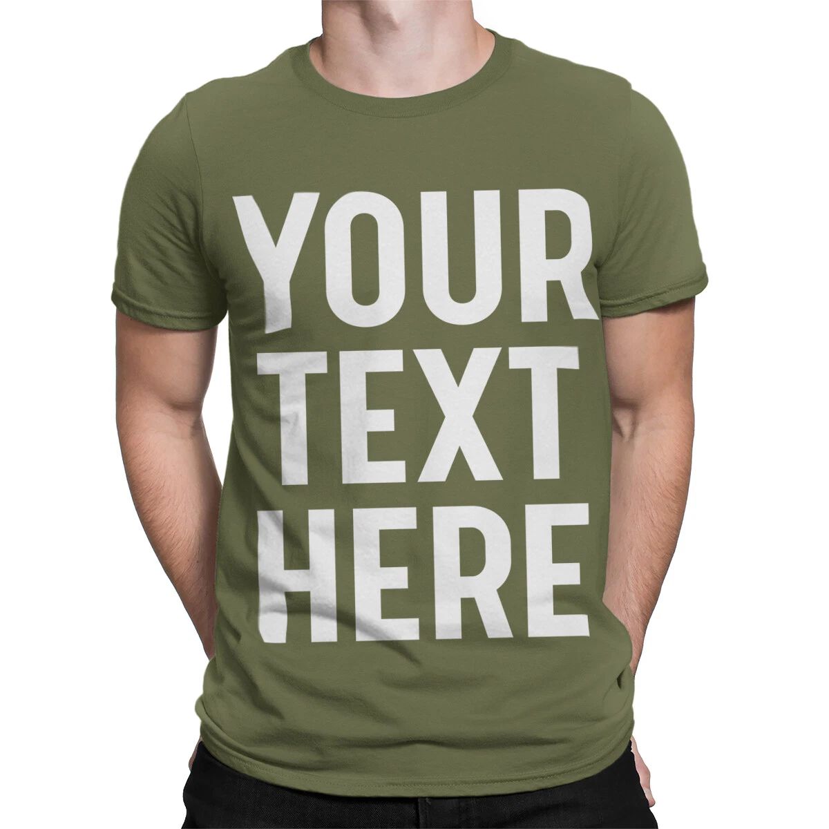 Personalised Your Text Name Customizable Printed Mens Womens T-Shirts Top#TA-195