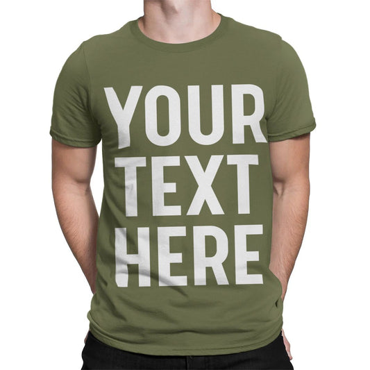 Personalised Your Text Name Customizable Printed Mens Womens T-Shirts Top#TA-195