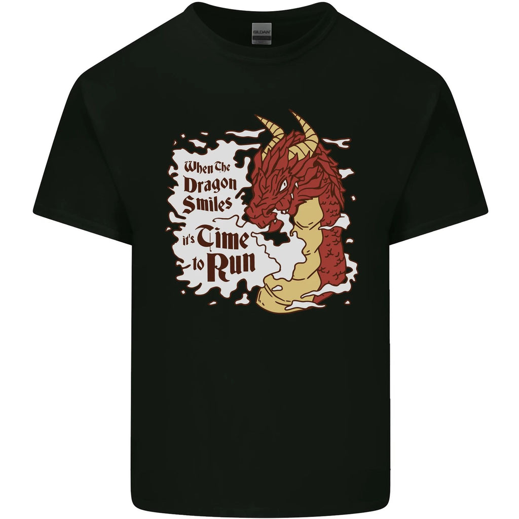 When a Dragon Smiles Fantasy RPG Mens Light Cotton T-Shirt